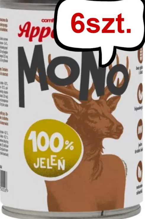 Comfy Appetit Mono Jeleń Mokra karma dla psa 400g Pakiet 6szt. WYPRZEDAŻ