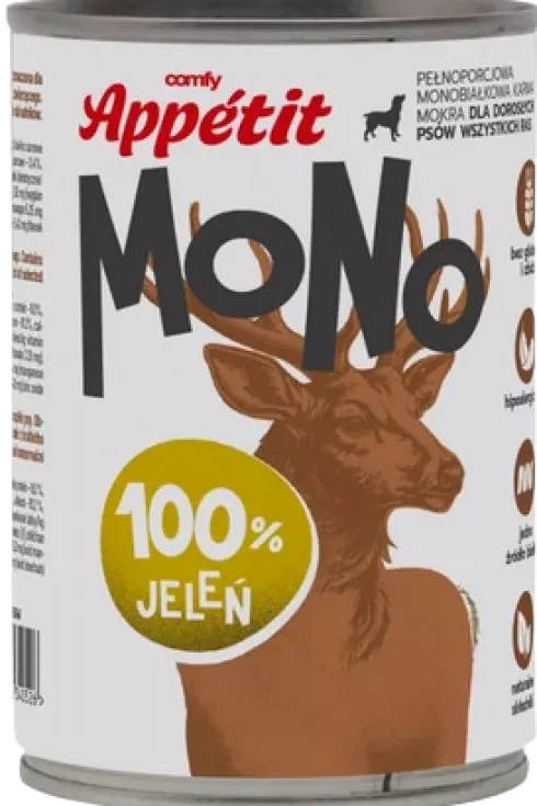 Comfy Appetit Mono Jeleń Mokra karma dla psa 400g WYPRZEDAŻ