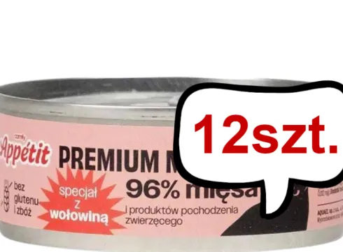 Comfy Appetit Premium Mousse z Wołowiną Mokra karma dla kota 85g Pakiet 12szt. WYPRZEDAŻ