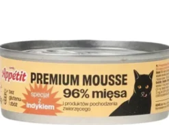 Comfy Appetit Premium Mousse z Indykiem Mokra karma dla kota 85g Pakiet 12szt. WYPRZEDAŻ