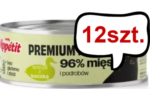 Comfy Appetit Premium Mousse z Kaczką Mokra karma dla kota 85g Pakiet 12szt. WYPRZEDAŻ