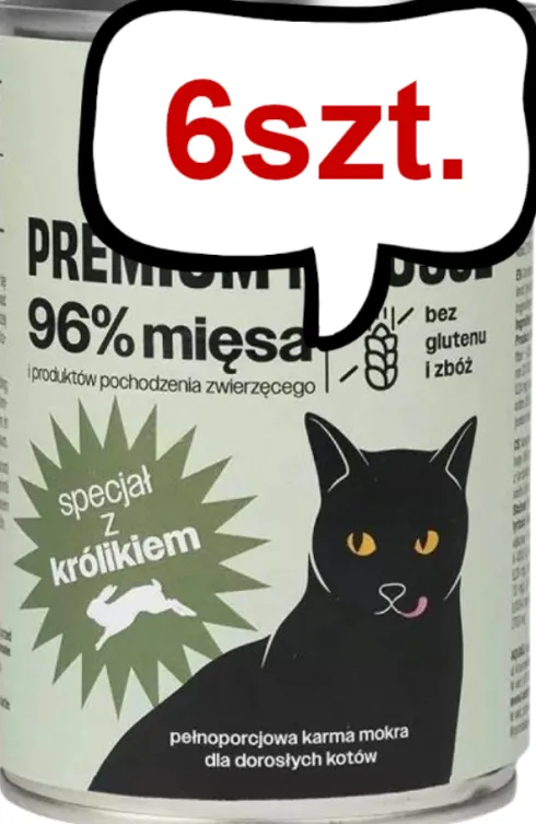 Comfy Appetit Premium Mousse z Królikiem Mokra karma dla kota 400g Pakiet 6szt. WYPRZEDAŻ