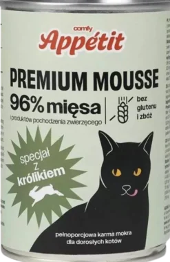 Comfy Appetit Premium Mousse z Królikiem Mokra karma dla kota 400g Pakiet 6szt. WYPRZEDAŻ