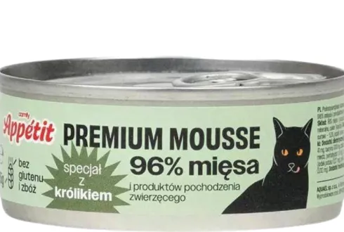 Comfy Appetit Premium Mousse z Królikiem Mokra karma dla kota 85g WYPRZEDAŻ