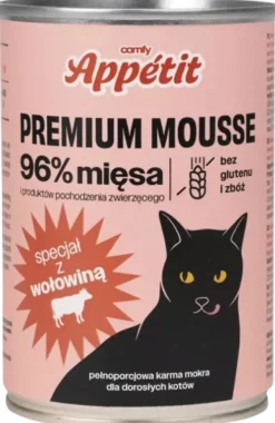 Comfy Appetit Premium Mousse z Wołowiną Mokra karma dla kota 400g WYPRZEDAŻ