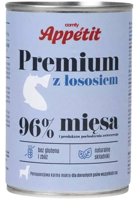 Comfy Appetit Premium z Łososiem Mokra karma dla psa 400g WYPRZEDAŻ