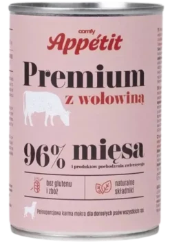 Comfy Appetit Premium z Wołowiną Mokra karma dla psa 400g Pakiet 6szt. WYPRZEDAŻ