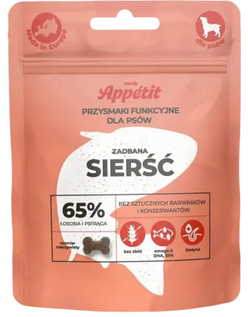 Comfy Appetit Przysmaki funkcyjne Sierść dla psa op. 70g WYPRZEDAŻ