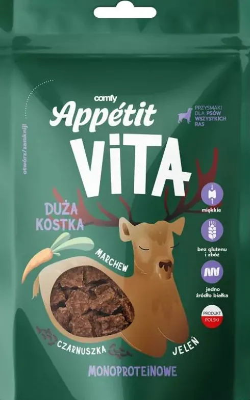 Comfy Appetit Vita Duża Kostka Jeleń Przysmak dla psa op. 80g
