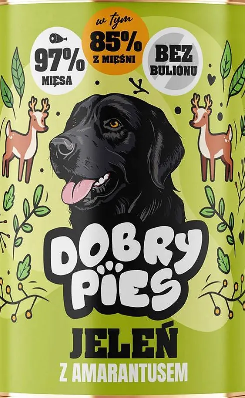 Dobry Pies Adult Jeleń z amarantusem Mokra karma dla psa op. 400g