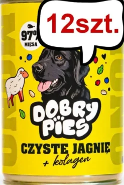 Dobry Pies Monoprotein Adult Czysta Jagnięcina Mokra karma dla psa op. 400g Pakiet 12szt.