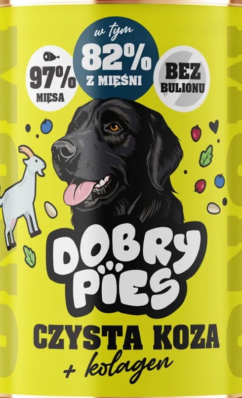 Dobry Pies Monoprotein Adult Czysta koza Mokra karma dla psa op. 400g Pakiet 12szt.