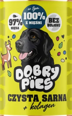 Dobry Pies Monoprotein Adult Czysta sarna Mokra karma dla psa op. 400g Pakiet 12szt.