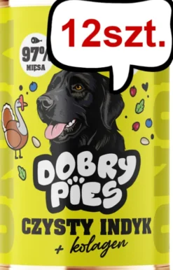 Dobry Pies Monoprotein Adult Czysty indyk Mokra karma dla psa op. 400g Pakiet 12szt.