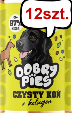 Dobry Pies Monoprotein Adult Czysty koń Mokra karma dla psa op. 400g Pakiet 12szt.