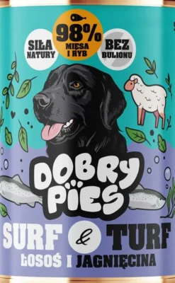 Dobry Pies Surf&Turf Adult Łosoś i Jagnięcina Mokra karma dla psa op. 400g