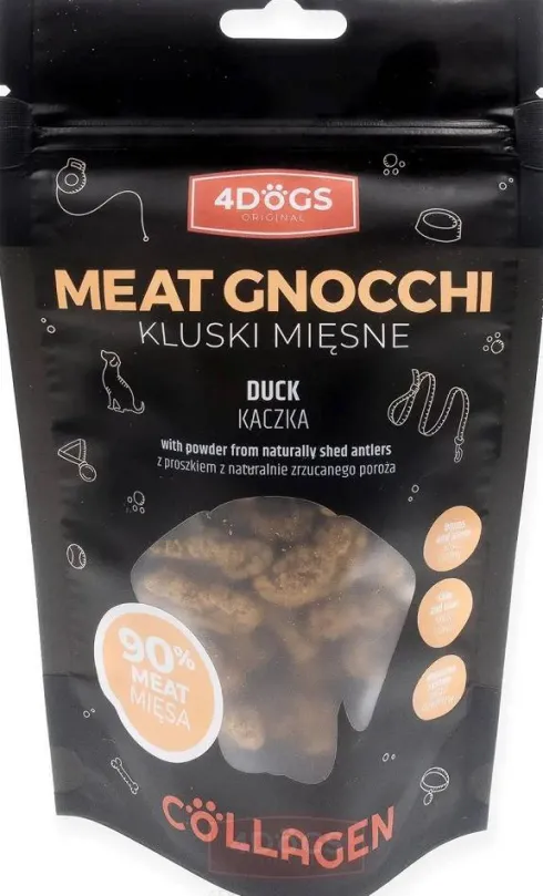 4 Dogs Original Przysmaki Meat Gnocchi Kluski Mięsne z kaczką dla psa op. 100g