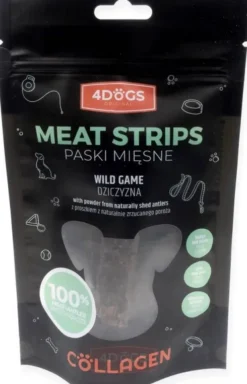 4 Dogs Original Przysmaki Meat Strips Paski Mięsne z dziczyzną dla psa op. 100g