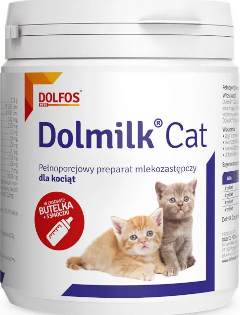 Dolfos Mleko w proszku Dolmilk Cat z butelką i smoczkami op. 200g