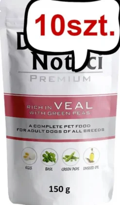 Dolina Noteci Premium Adult Cielęcina z Groszkiem Mokra Karma dla psa op. 10x150g