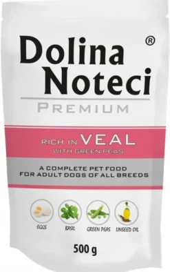 Dolina Noteci Premium Adult Cielęcina z Groszkiem Mokra Karma dla psa op. 500g
