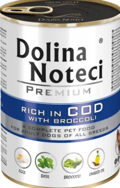 Dolina Noteci Premium Adult Dorsz z Brokułami Mokra Karma dla psa op. 400g Pakiet 12szt.