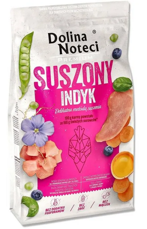 Dolina Noteci Premium Adult Indyk Suszona Karma dla psa op. 9kg