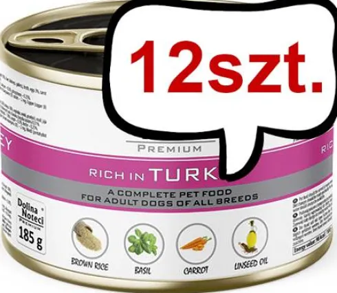 Dolina Noteci Premium Adult Indyk Mokra Karma dla psa op. 185g Pakiet 12szt.