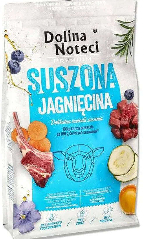 Dolina Noteci Premium Adult Jagnięcina Suszona Karma dla psa op. 9kg