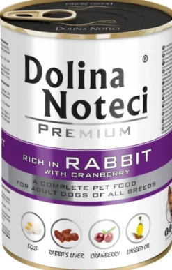 Dolina Noteci Premium Adult Królik z Żurawiną Mokra Karma dla psa op. 400g Pakiet 12szt.