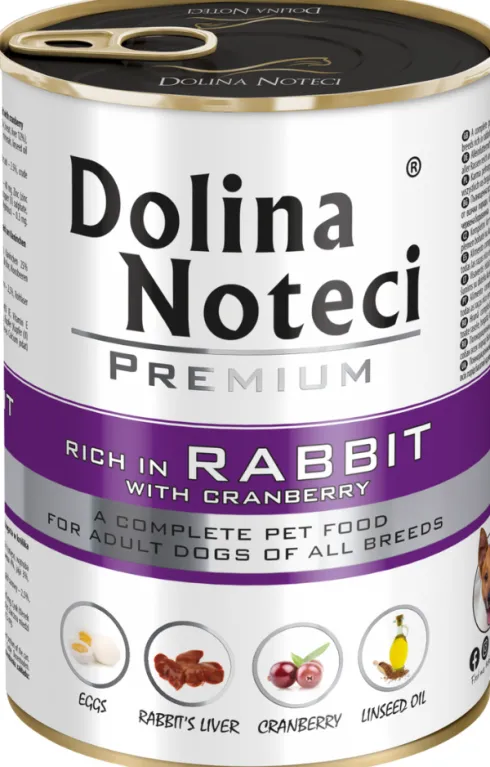 Dolina Noteci Premium Adult Królik z Żurawiną Mokra Karma dla psa op. 400g Pakiet 12szt.