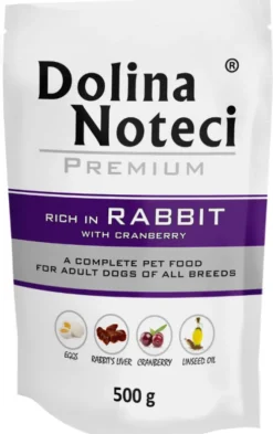 Dolina Noteci Premium Adult Królik z Żurawiną Mokra Karma dla psa op. 500g