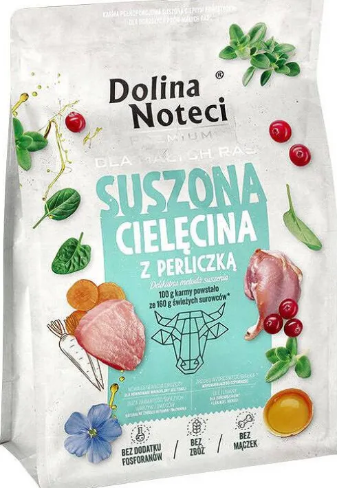 Dolina Noteci Premium Adult Mini Cielęcina z Perliczką Suszona Karma dla psa op. 3kg