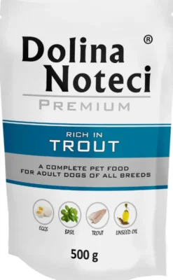 Dolina Noteci Premium Adult Pstrąg Mokra Karma dla psa op. 10x500g