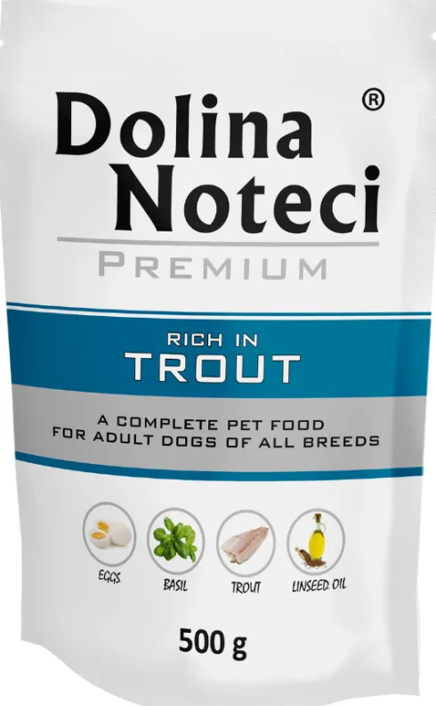 Dolina Noteci Premium Adult Pstrąg Mokra Karma dla psa op. 10x500g