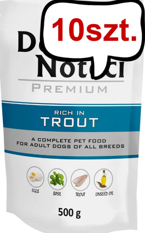 Dolina Noteci Premium Adult Pstrąg Mokra Karma dla psa op. 10x500g