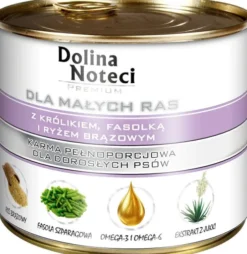 Dolina Noteci Premium Adult Small Królik z fasolką i ryżem brązowym Mokra Karma dla psa op. 185g Pakiet 12szt.