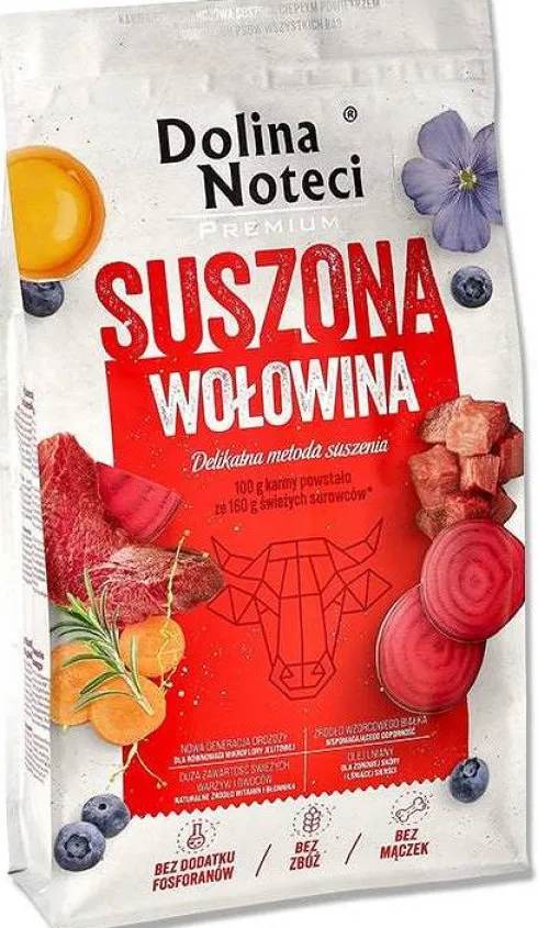 Dolina Noteci Premium Adult Wołowina Suszona Karma dla psa op. 9kg