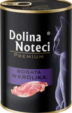 Dolina Noteci Premium Bogata w Królika Mokra Karma dla kota op. 400g Pakiet 12szt.