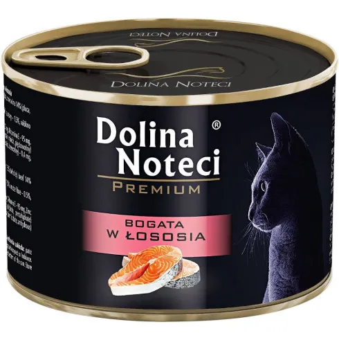Dolina Noteci Premium Bogata w Łososia Mokra Karma dla kota op. 185g