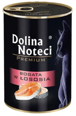 Dolina Noteci Premium Bogata w Łososia Mokra Karma dla kota op. 400g Pakiet 12szt.