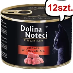 Dolina Noteci Premium Bogata w Cielęcinę Mokra Karma dla kota op. 185g Pakiet 12szt.