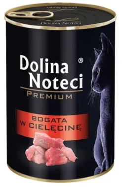 Dolina Noteci Premium Bogata w Cielęcinę Mokra Karma dla kota op. 400g Pakiet 12szt.