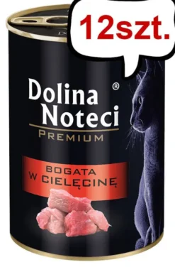 Dolina Noteci Premium Bogata w Cielęcinę Mokra Karma dla kota op. 400g Pakiet 12szt.