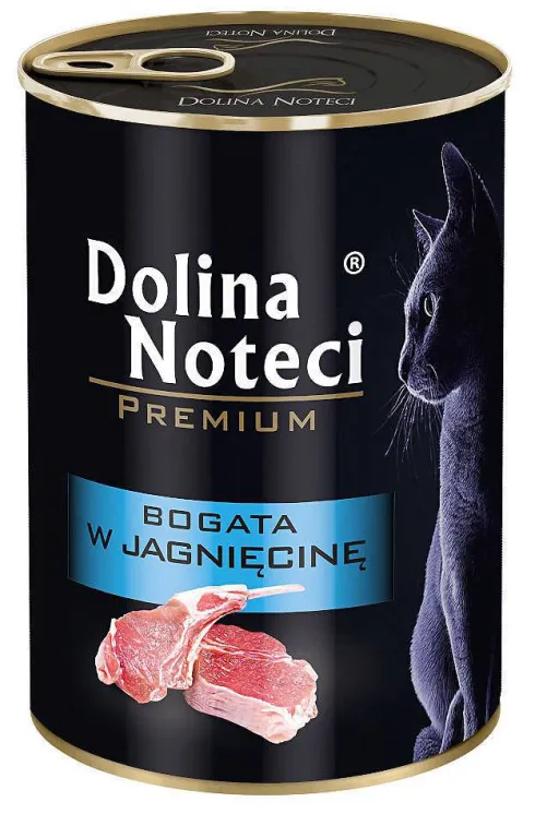 Dolina Noteci Premium Bogata w Jagnięcinę Mokra Karma dla kota op. 400g Pakiet 12szt.