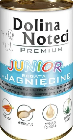 Dolina Noteci Premium Junior Jagnięcina Mokra Karma dla szczeniaka op. 400g