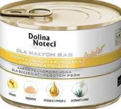 Dolina Noteci Premium Junior Small Żołądki z kurczaka oraz wątróbka cielęca Mokra Karma dla szczeniaka op. 185g Pakiet 12szt. WYPRZEDAŻ