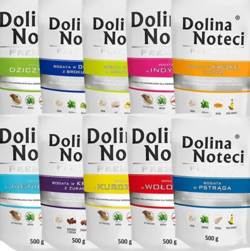 Dolina Noteci Premium Pakiet degustacyjny Mokra Karma dla psa op. 10x500g
