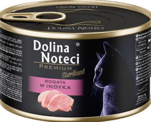 Dolina Noteci Premium Sterilised Bogata w Indyka Mokra Karma dla kota op. 185g