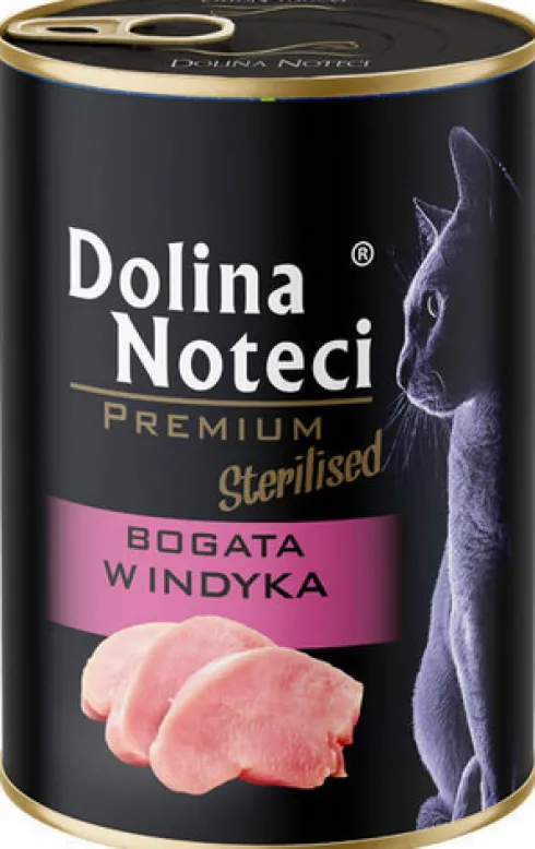 Dolina Noteci Premium Sterilised Bogata w Indyka Mokra Karma dla kota op. 400g